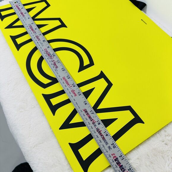 MCM 21”X16”X8” Authentic Yellow Shopping Paper Bag Gift Tote Extra Large - Picture 3 of 4